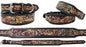 100% Cow Leather Challenger Padded Leather Hand Crafted Tooled Dog Collar 60FK43