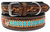 Padded Leather Hand Crafted Tooled Dog Collar 60FK51