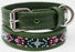 Soft Genuine Leather Beaded Padded Dog Puppy Collar  60RT03