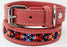 Soft Genuine Leather Beaded Padded Dog Puppy Collar  60RT09