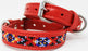 Soft Genuine Leather Beaded Padded Dog Puppy Collar  60RT09