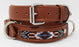 Soft Genuine Leather Beaded Padded Dog Puppy Collar  60RT11