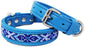 Soft Genuine Leather Beaded Padded Dog Puppy Collar  60RT14