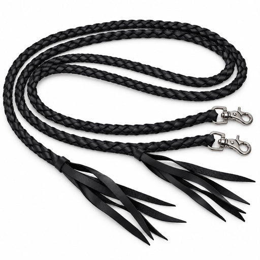 Horse Horse Western Leather Round Braided Supple Roper Reins 6651