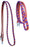Equine Horse Western Leather Barrel Reins Tack Rodeo Nylon Laced Braided 6656