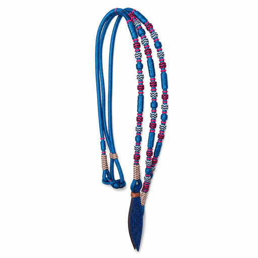 Horse Western Tack Leather Rawhide Romel Romal Reins Tooled Popper 66BT