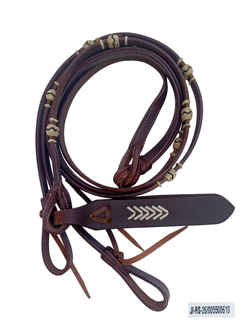 Challenger Romal Reins  Leather Romel Reins w/ Popper 66JReins