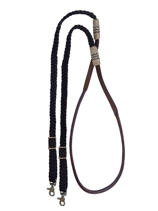 Challenger Romal Reins  Leather Romel Reins w/ Popper 66JReins