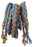 Horse Western Round Braided Leather Roper Split Reins Brass 66Split