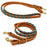 8' Horse Western Challenger Leather Latigo Laced Barrel Contest Reins 66RT10