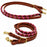 8' Horse Western Challenger Leather Latigo Laced Barrel Contest Reins 66RT10