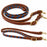 8' Horse Western Challenger Leather Latigo Laced Barrel Contest Reins 66RT10