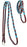 8' Horse Western Challenger Leather Latigo Laced Barrel Contest Reins 66RT10