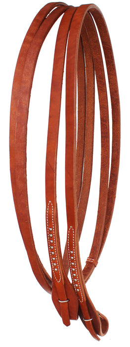 Challenger USA 7' 4" x 5/8" Horse Western Leather Quick Change Split Reins 66RT11