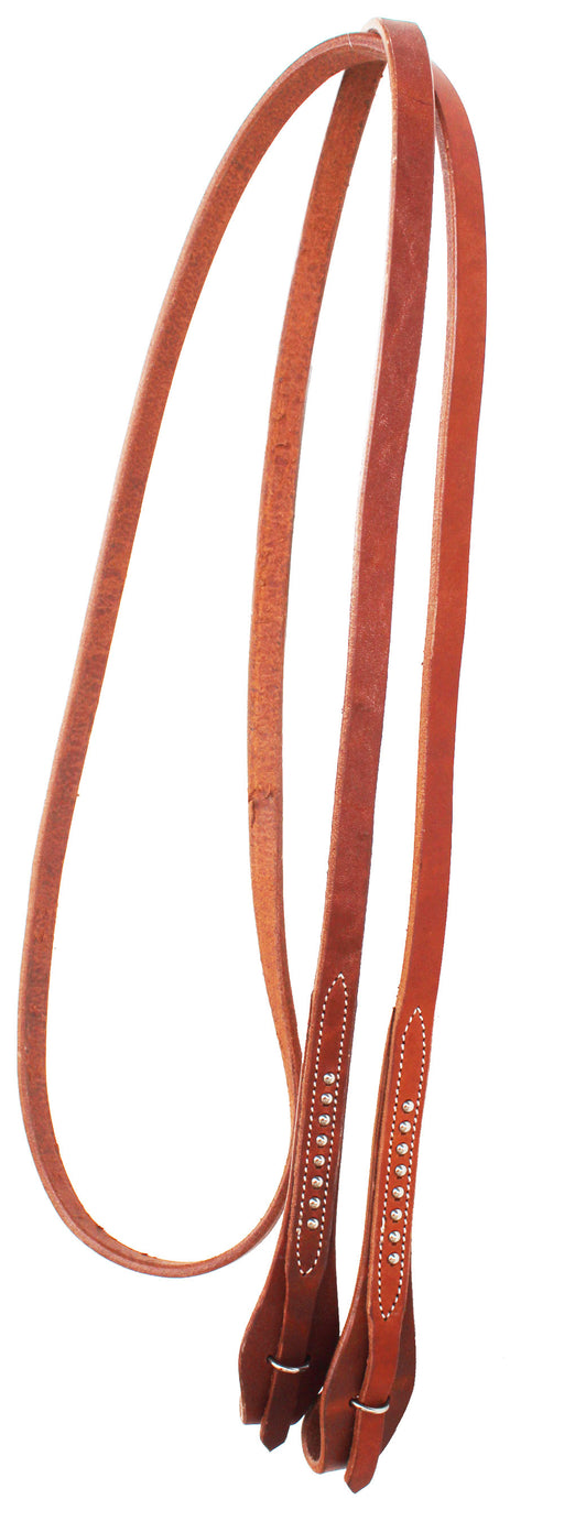 Horse Western Challenger Made Leather Quick Change Barrel Contest Reins Brass 66RT14