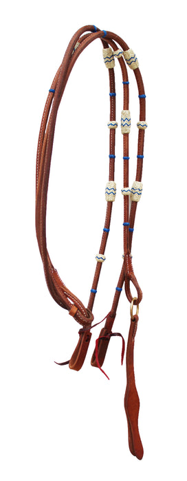 Amish USA Horse Western Tack Leather Rawhide Romel Romal Reins 66RT36