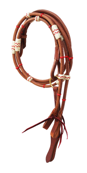 Amish USA Horse Western Tack Leather Rawhide Romel Romal Reins 66RT36