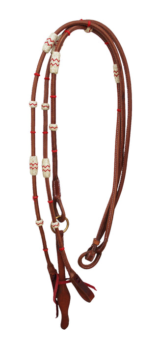 Amish USA Horse Western Tack Leather Rawhide Romel Romal Reins 66RT36