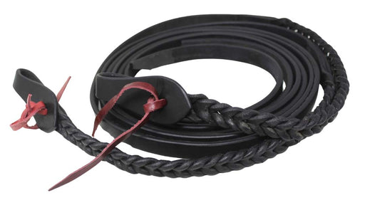 Horse Western 8 Feet Leather Braided Leather Split Reins 66RT49