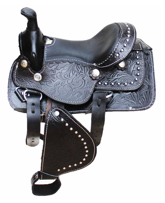Horse Western 6" Seat Decorative Toy Floral Embossed Saddle 6801
