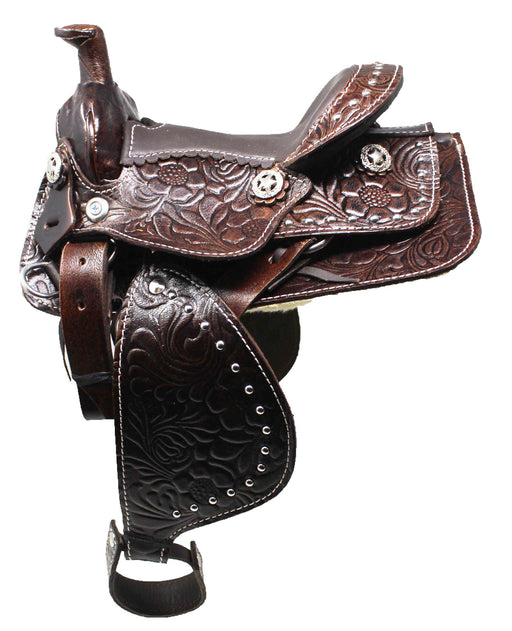 Horse Western 6" Seat Decorative Toy Floral Embossed Saddle 6801