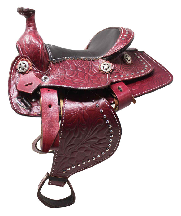 Horse Western 6" Seat Decorative Toy Floral Embossed Saddle 6801