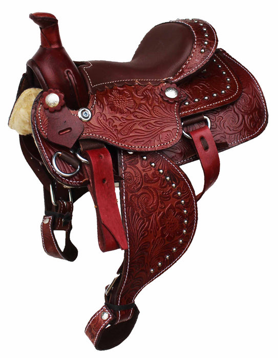 Horse Western 6" Seat Decorative Toy Floral Embossed Saddle 6801