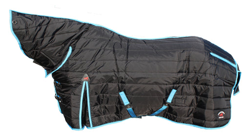 600 Denier Horse Coat Rug Winter BLANKET Neck Black Turquoise 6904N