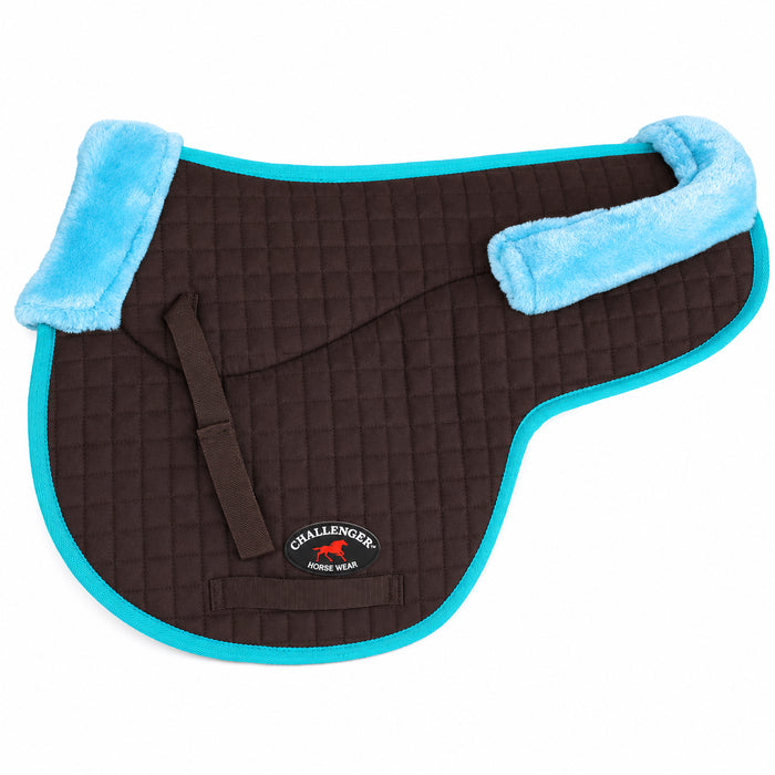 Horse Quilted ENGLISH SADDLE PAD Trail Contour Fleece Lined 72102-112