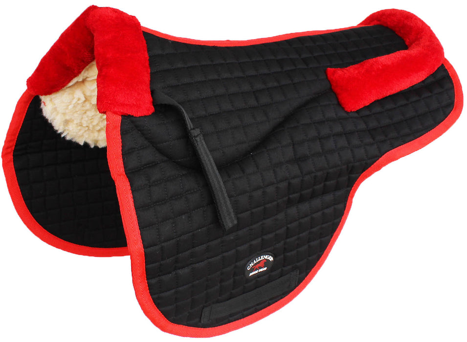Horse Quilted ENGLISH SADDLE PAD Trail Contour Fleece Lined 72102-112