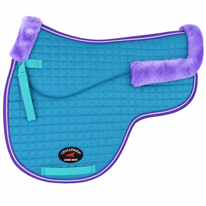 Horse Quilted ENGLISH SADDLE PAD Trail Contour Fleece Lined 72102-112