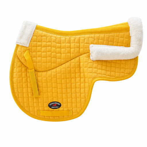 Horse Saddle Pad Horse Contoured Fleece Lined Quilted English Saddle Pad Yellow 72120YL
