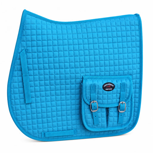 Horse English Quilted Fleece Padded Dressage Saddle Pad with Pockets 72121-124