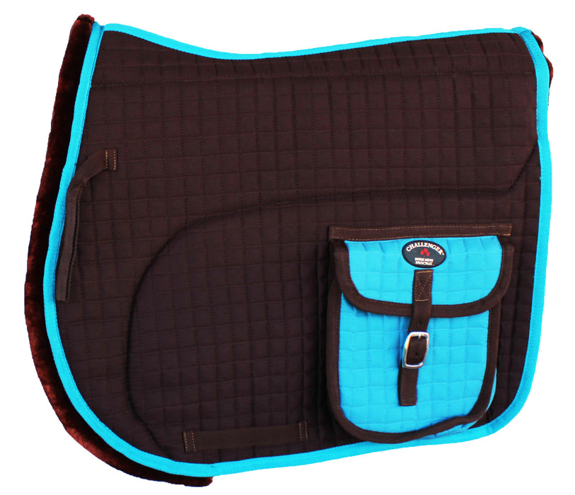 Horse English Quilted Fleece All-Purpose Saddle Pad w/ Pockets 72125