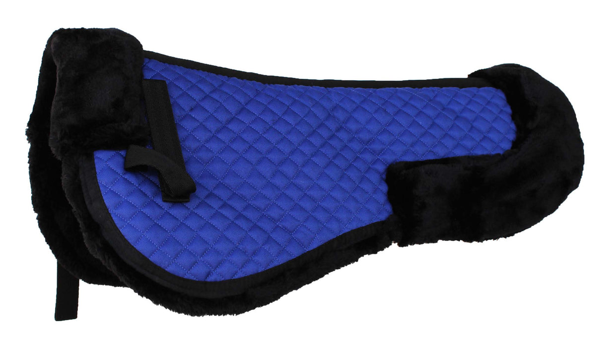 23" x 22" Horse English Saddle Contoured Quilted Fleece Lined Half Pad 72130v