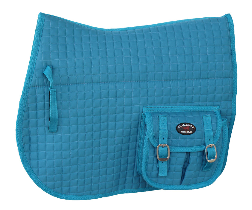 Horse Quilted ENGLISH SADDLE PAD Trail Aussie Australian Dressage Pockets 7281