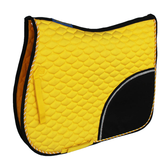 Horse English Saddle Pad All Purpose Cotton Quilted Trail Saddle Yellow 72133