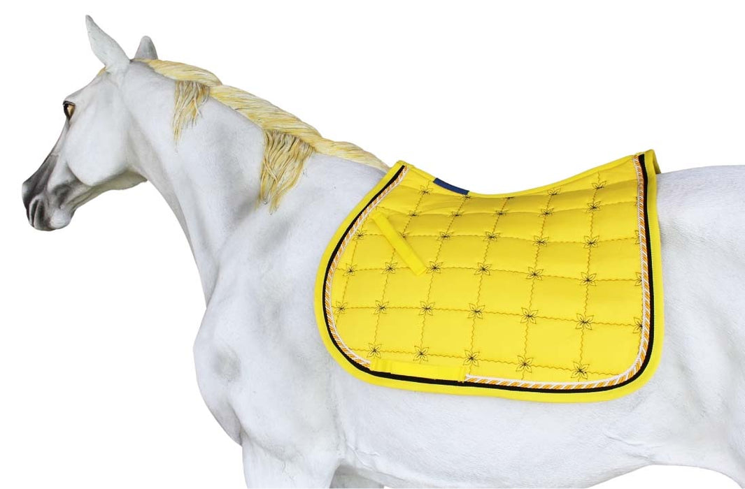 Horse English Saddle Pad All Purpose Cotton Quilted Trail Saddle Yellow 72134