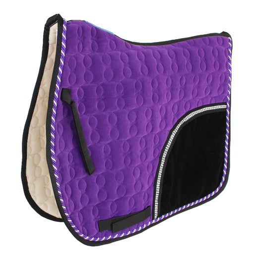 Horse Saddle Pad English All-Purpose Shock Absorbing Velvet Quilted 72140PR