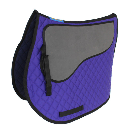 Horse Saddle Pad English Quilted All-Purpose Shock Absorbing Gel Purple 72143PR