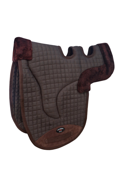 Horse Contoured Fleece Lined Quilted English Saddle Pad Black 72153