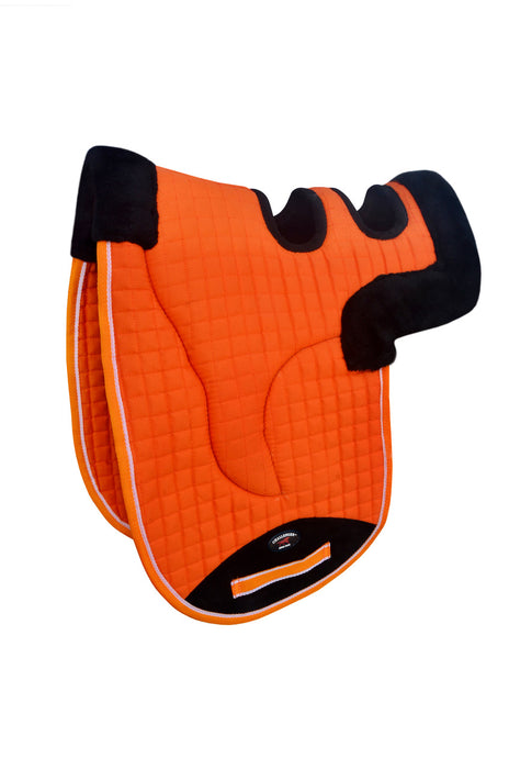 Horse Contoured Fleece Lined Quilted English Saddle Pad Black 72153