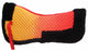 Horse English Quilted Saddle Half Pad Correction Wither Relief Fur Orange Ombre 72169