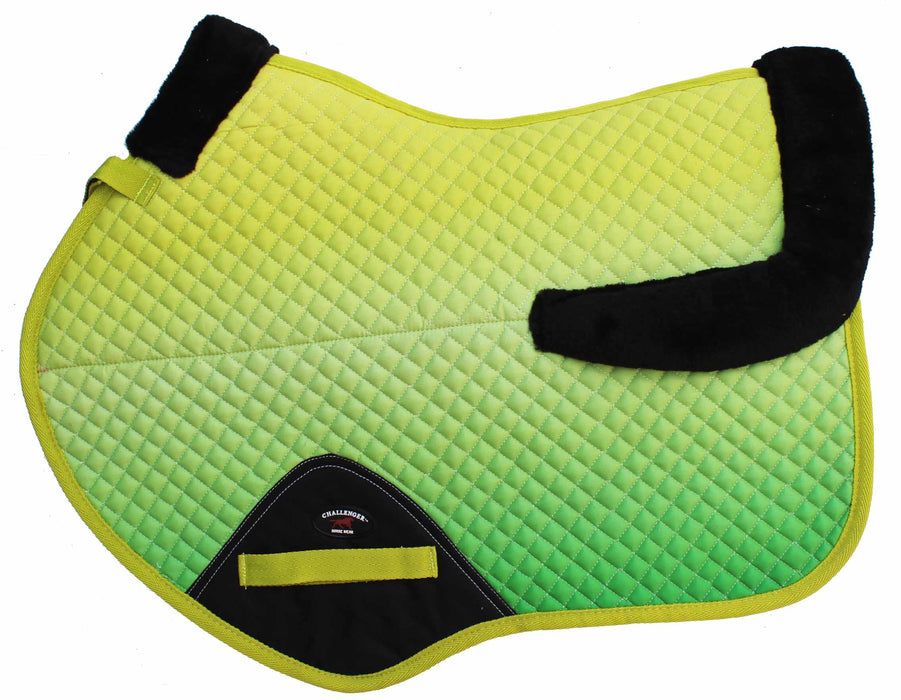 English Contoured Quilted All-Purpose Close Contact Trail Saddle Pad Ombre 72170-175Ombre