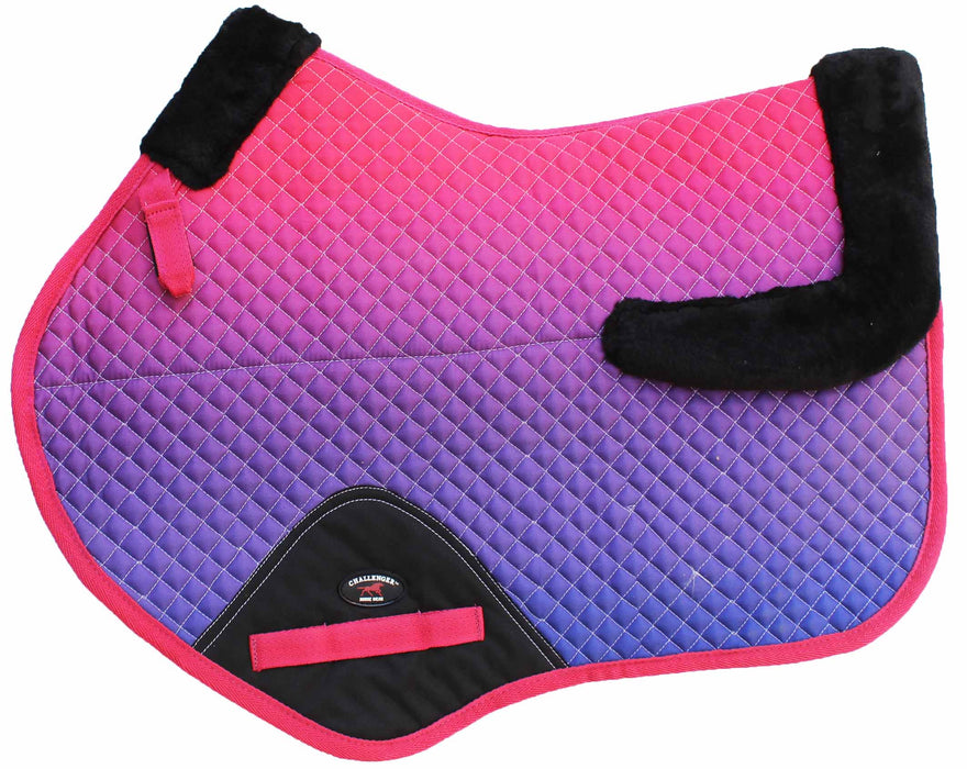 English Contoured Quilted All-Purpose Close Contact Trail Saddle Pad Ombre 72170-175Ombre