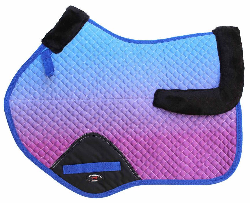 English Contoured Quilted All-Purpose Close Contact Trail Saddle Pad Ombre 72170-175Ombre