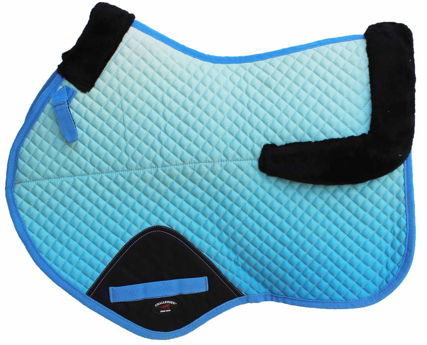 English Contoured Quilted All-Purpose Close Contact Trail Saddle Pad Ombre 72170-175Ombre