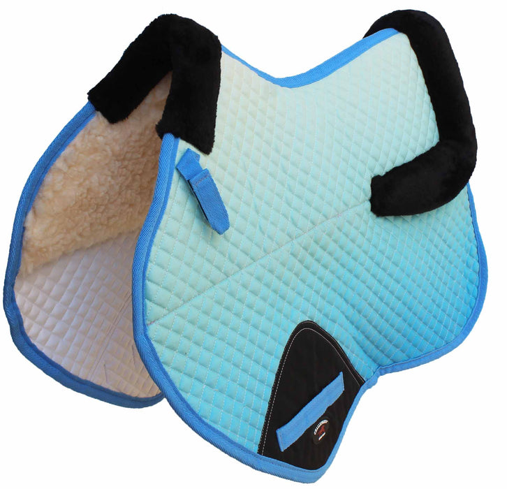 English Contoured Quilted All-Purpose Close Contact Trail Saddle Pad Ombre 72170-175Ombre