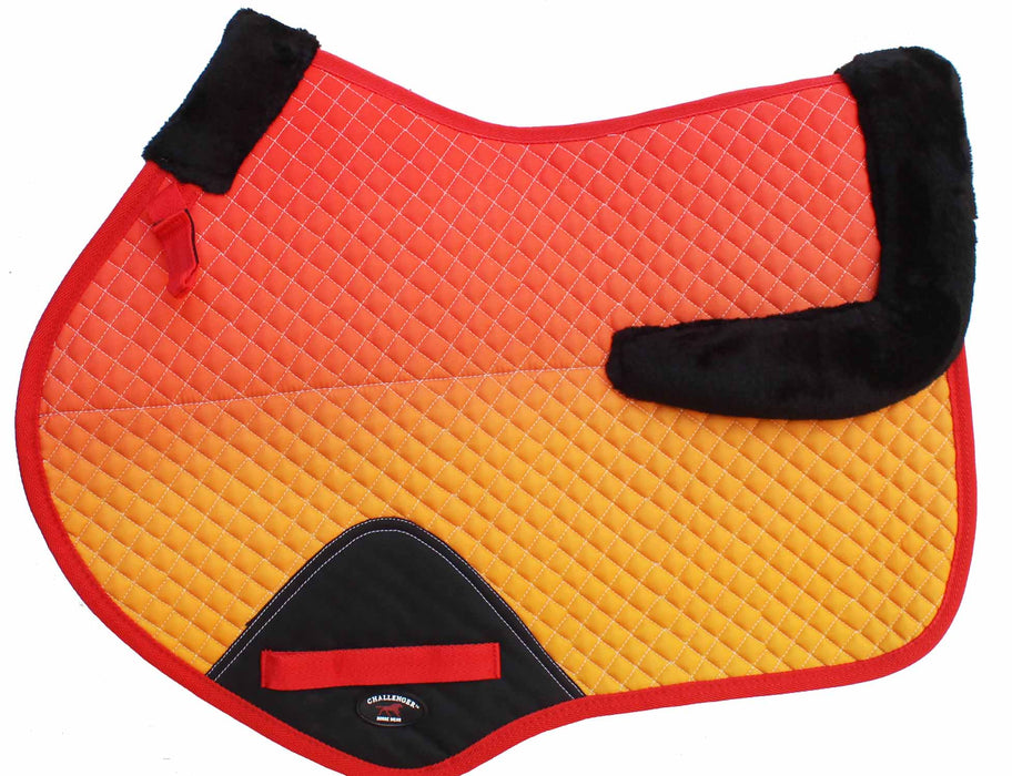 English Contoured Quilted All-Purpose Close Contact Trail Saddle Pad Ombre 72170-175Ombre