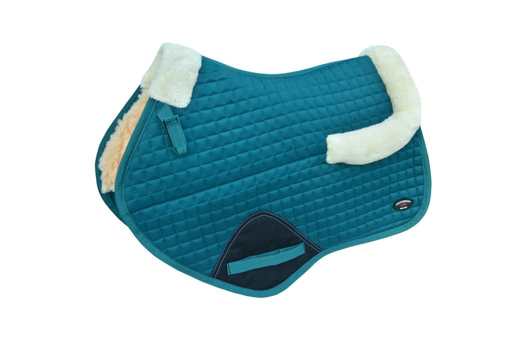 Horse Contoured English Quilted Close Contact Saddle Pad Teal 72176